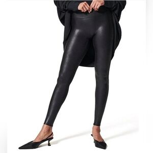 Spanx Faux Leather Leggings Black Size Small